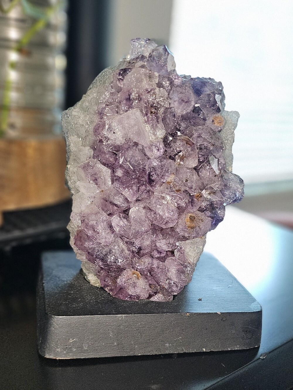Amethyst Crystal Cluster Decorative Accent - Purple